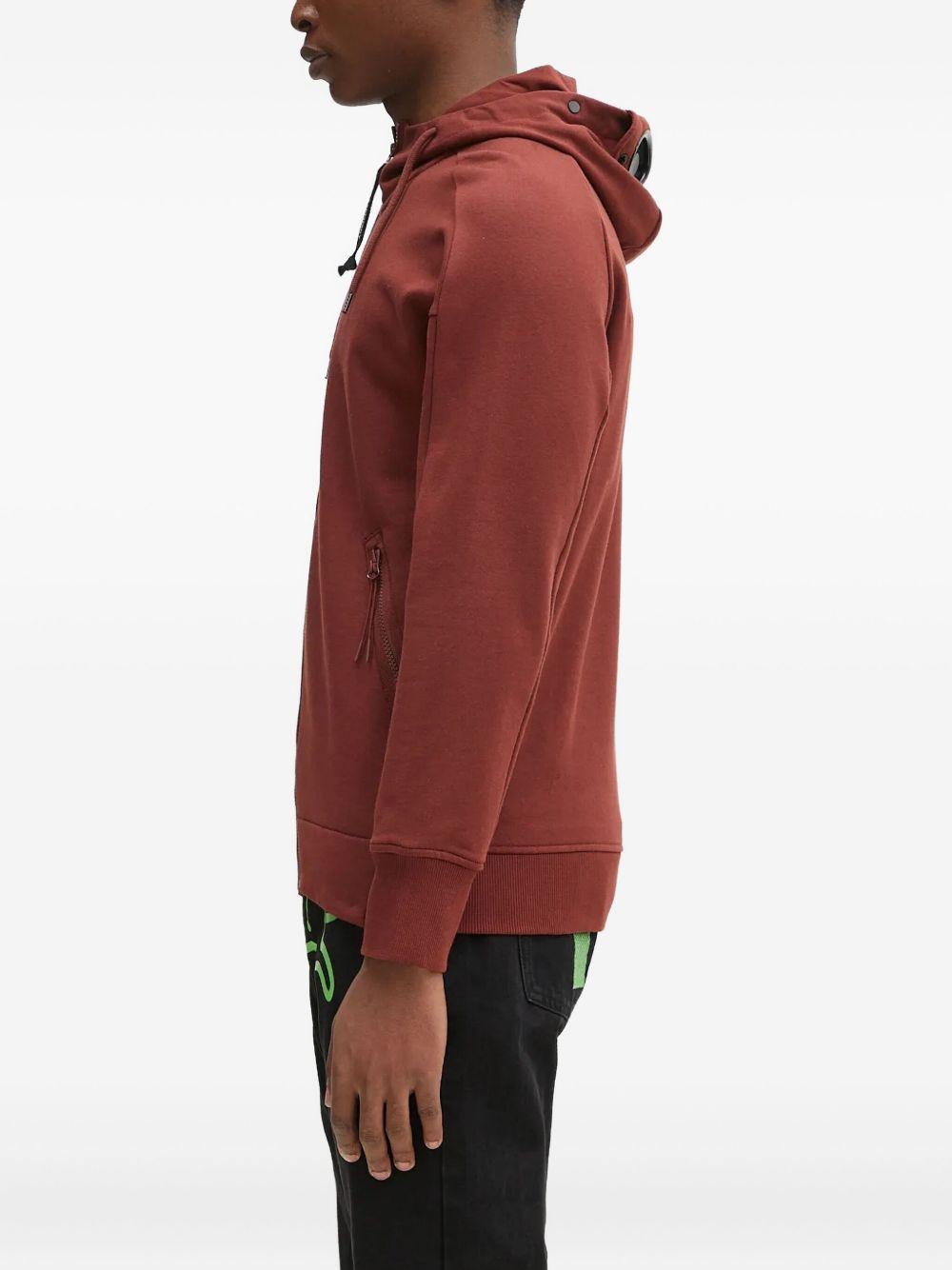 Goggle-hood zip-up hoodie Product Image