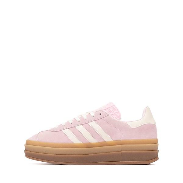 Womens adidas Gazelle Bold Athletic Shoe - Clear / Cream White / Gold Metallic / Gum Product Image