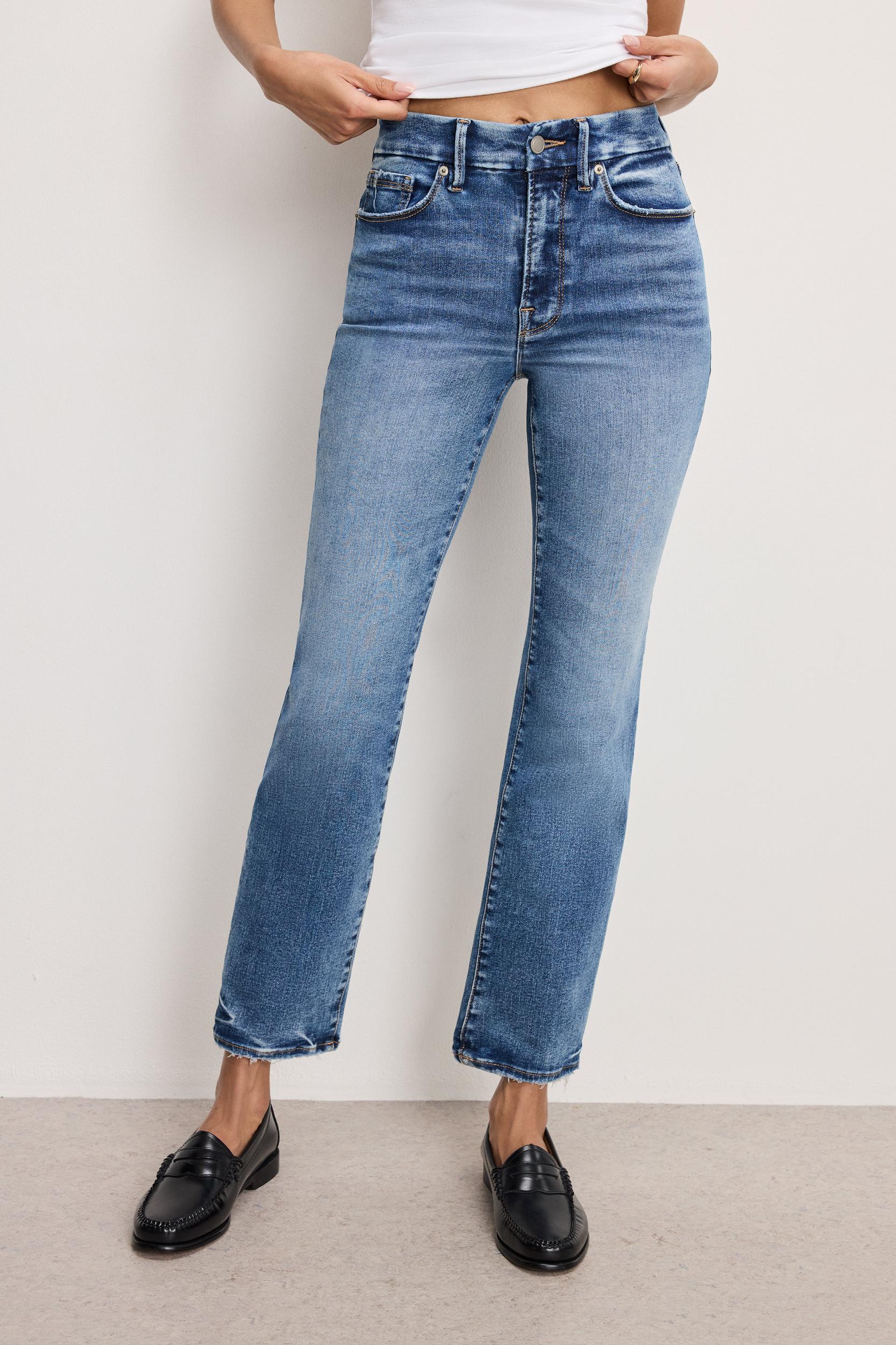 ALWAYS FITS GOOD CURVE STRAIGHT JEANS | INDIGO946 Product Image