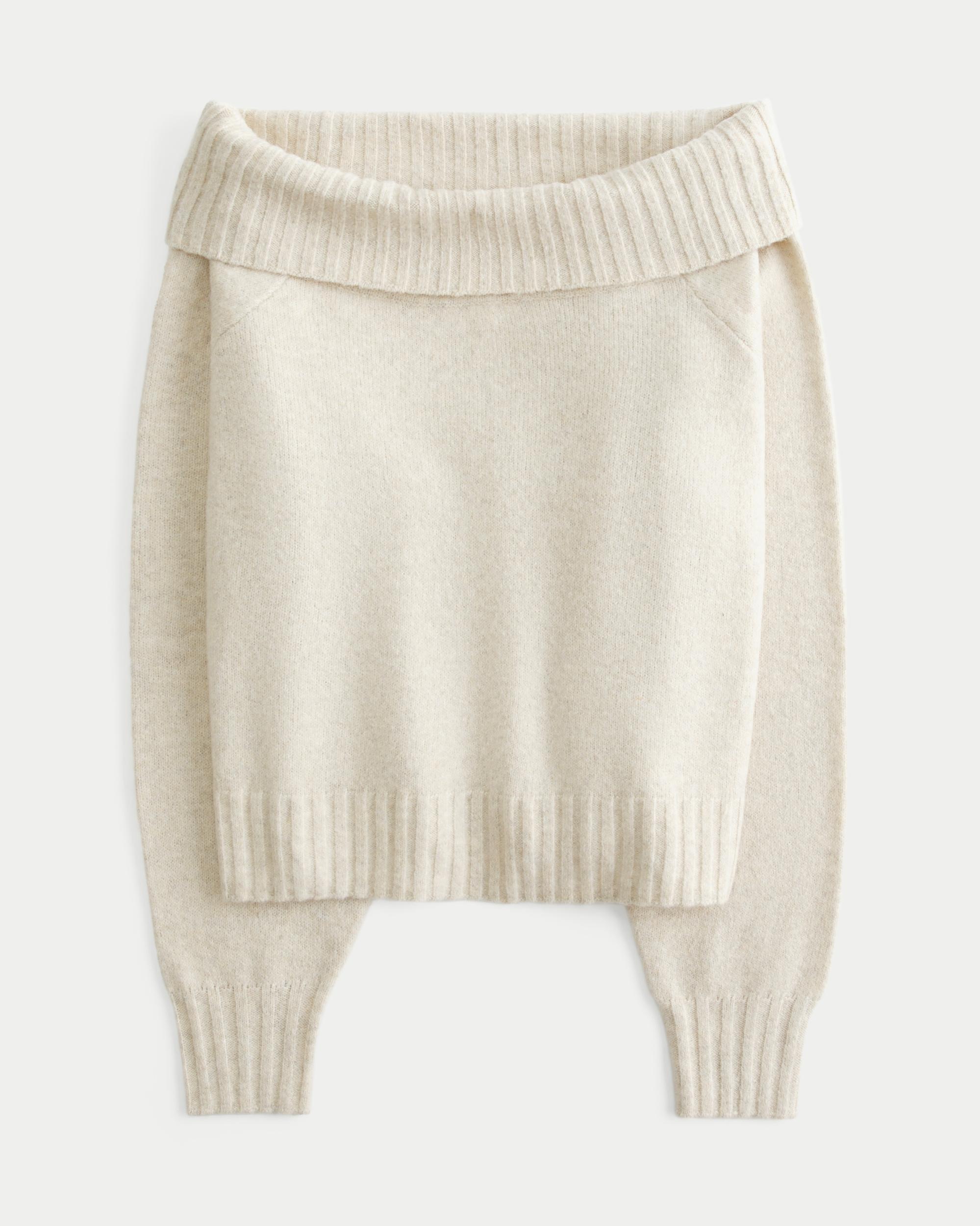 Hollister Comfy Cloud Foldover Off-the-Shoulder Sweater Product Image