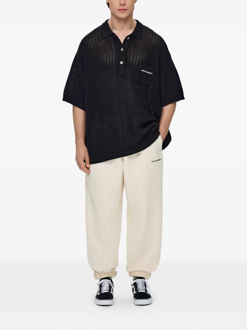 open-knit polo shirt Product Image