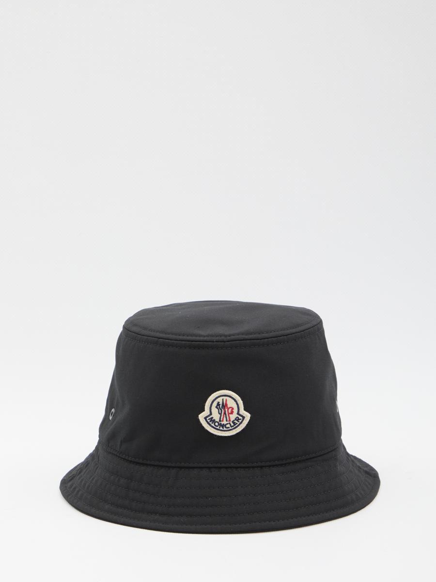 MONCLER Cotton Blend Bucket Hat Accessories In Black Product Image