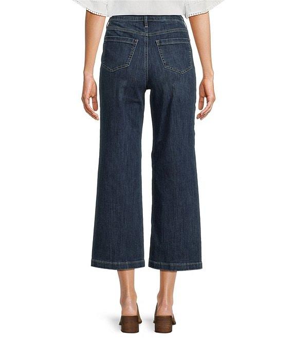 NYDJ Coco Stretch Denim High Rise Wide Leg Cropped Jeans Product Image