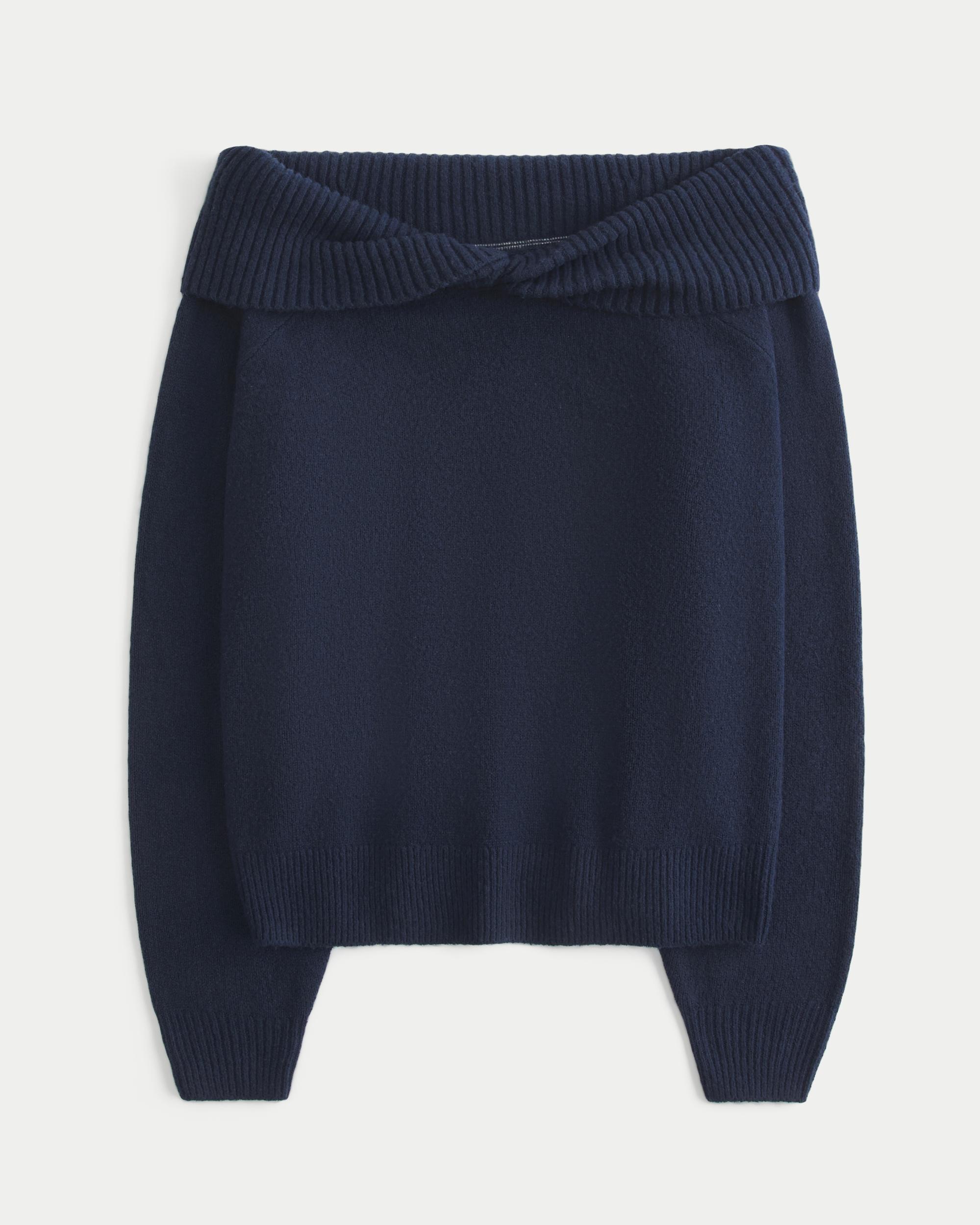 Hollister Comfy Cloud Off-the-Shoulder Twist Sweater Product Image
