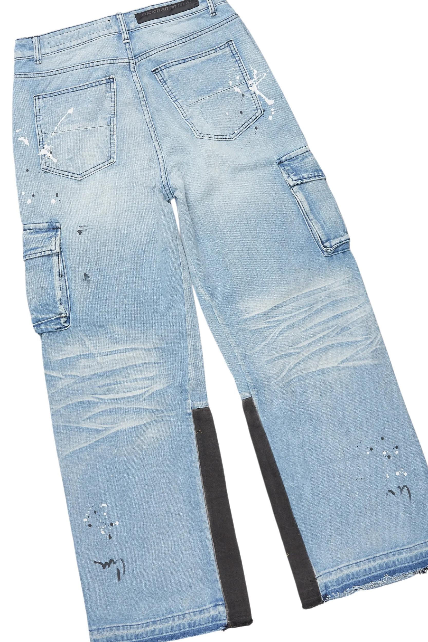 Beno Black/Blue Long Sleeve T-Shirt/Baggy Fit Jean Bundle Male Product Image