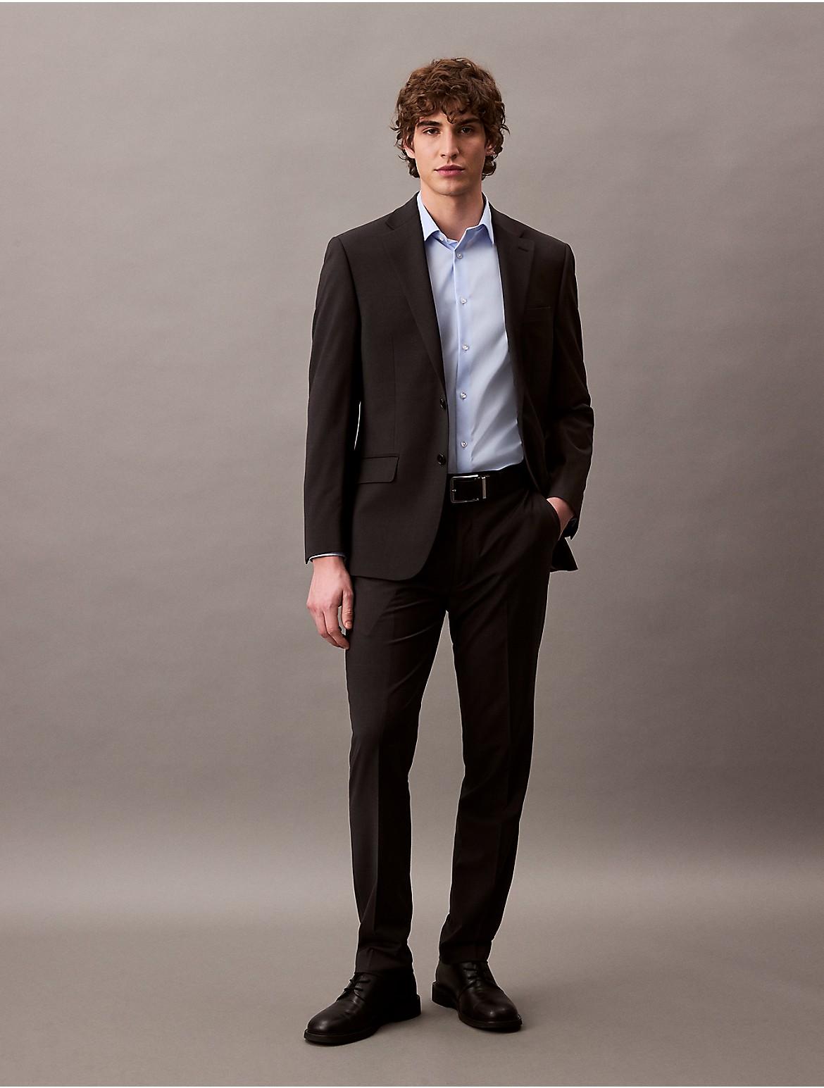 Calvin Klein Mens Refined Slim Stretch Button-Down Shirt Product Image