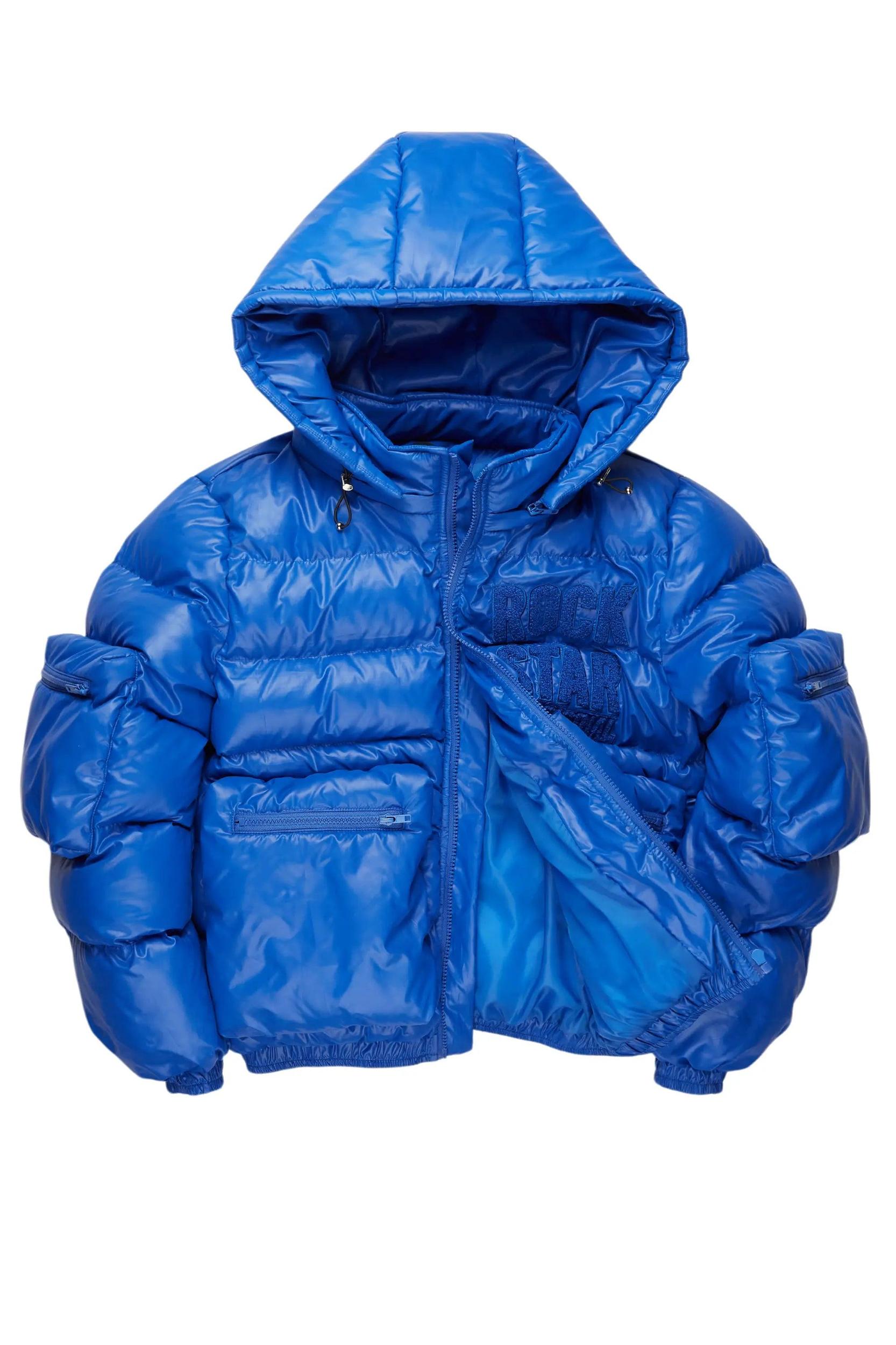 Keisha Royal Blue Cargo Puffer Jacket Female Product Image