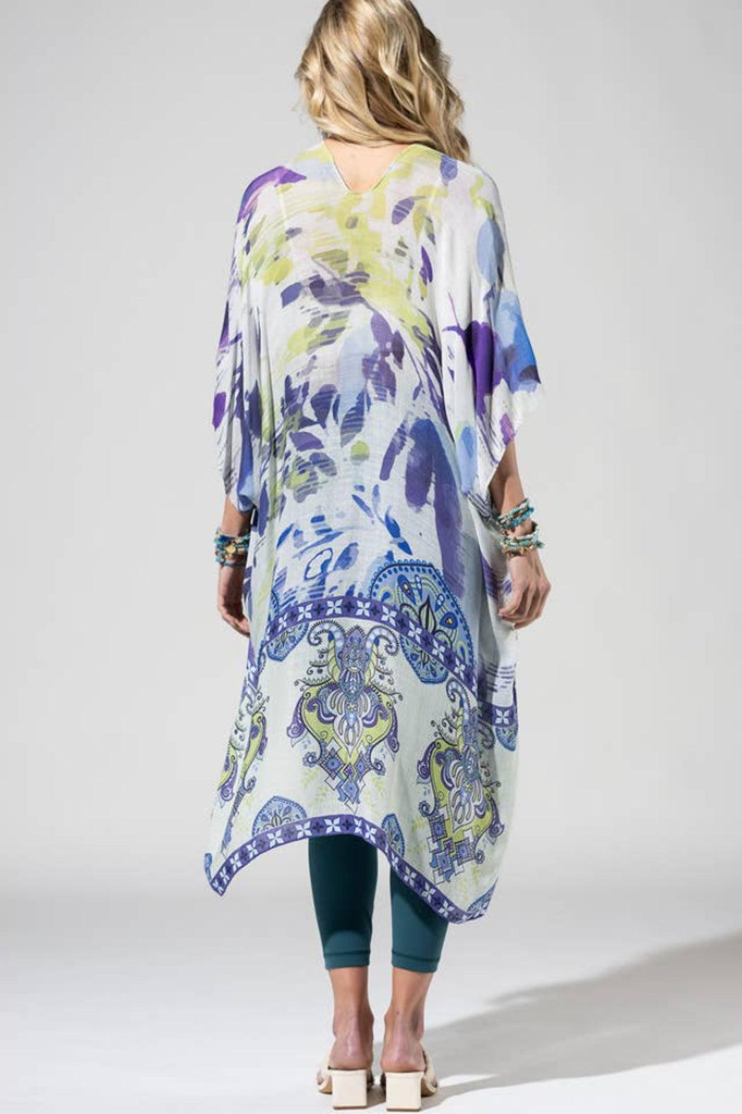 Bohemian and Glam Kimono - Brights on White Product Image