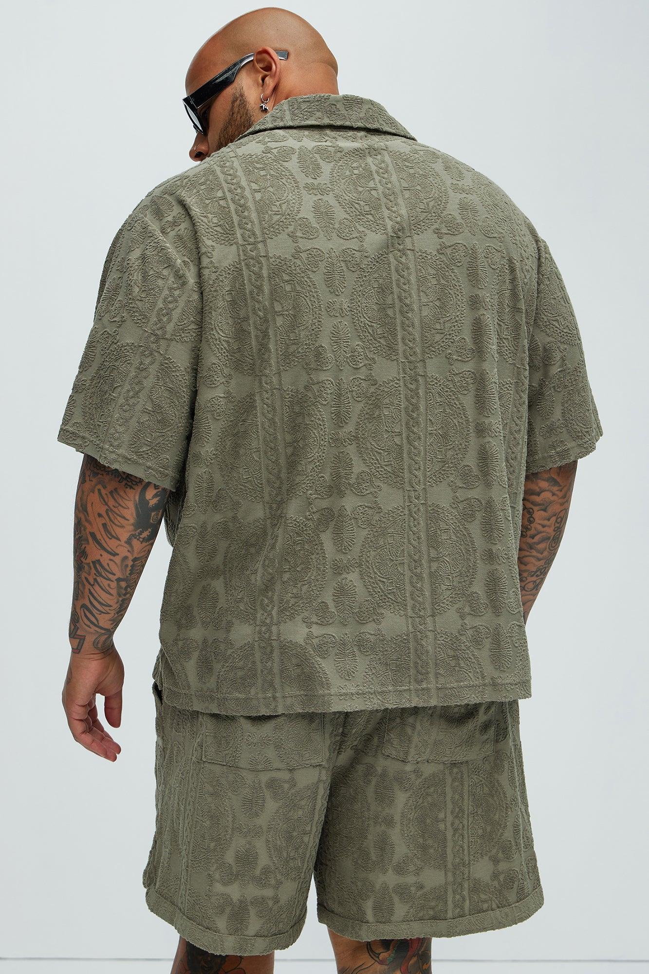 Link Textured Shirt - Olive Product Image