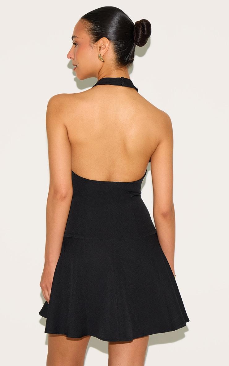 Petite Black Halterneck Shift Dress Product Image