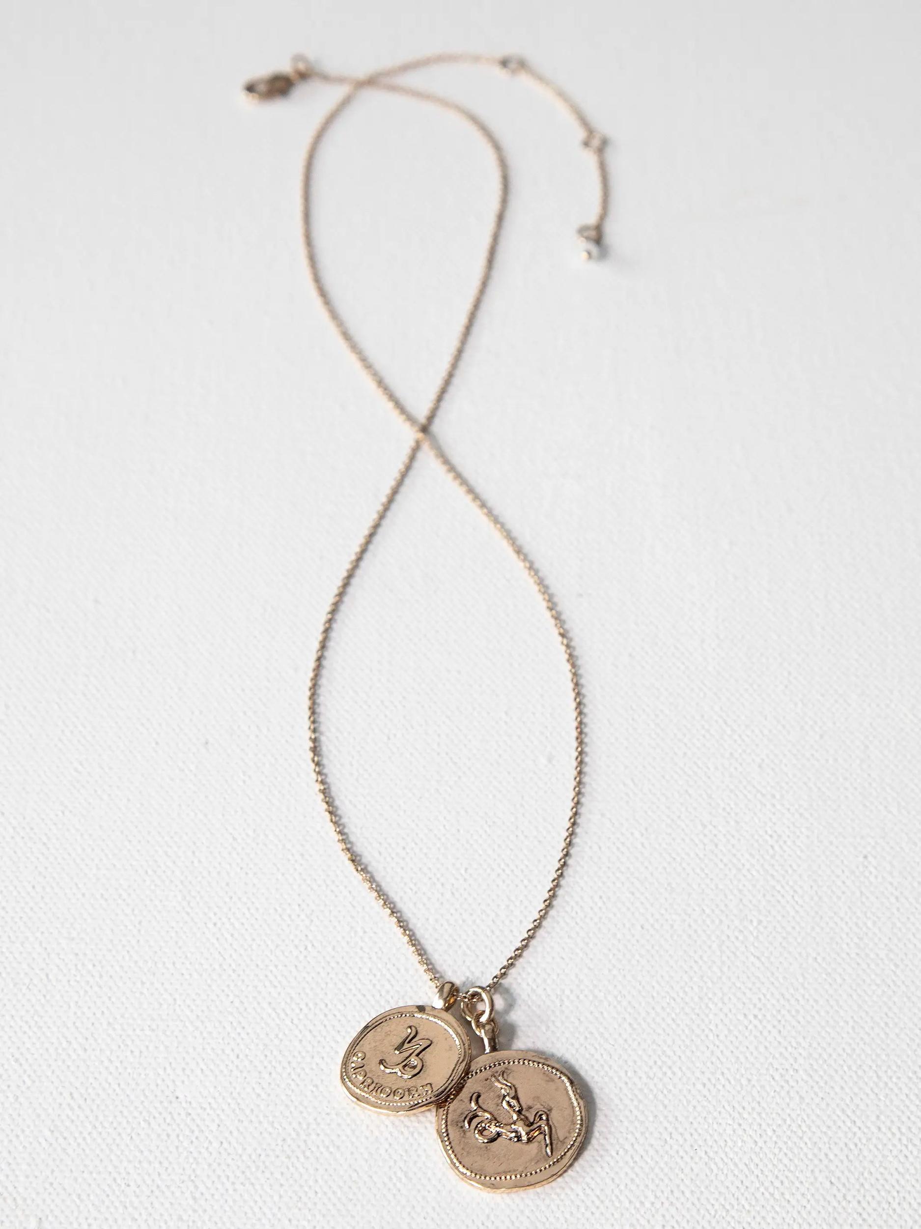 Zodiac Coin Necklace - Capricorn Product Image