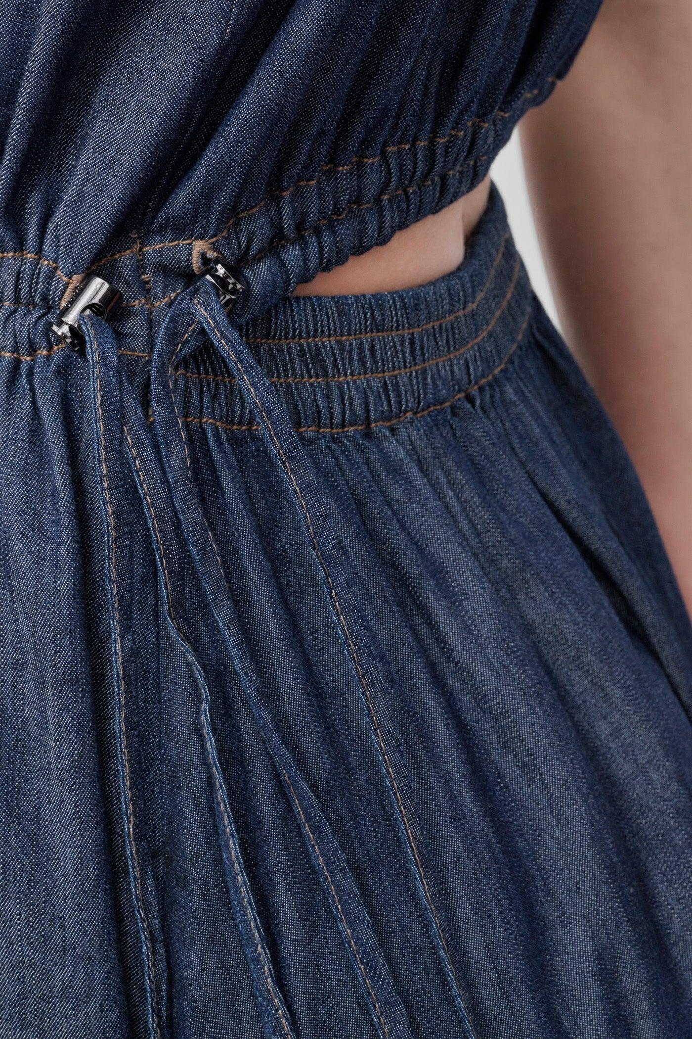 HIGH-SPLIT MIDI SHIRT DRESS Product Image