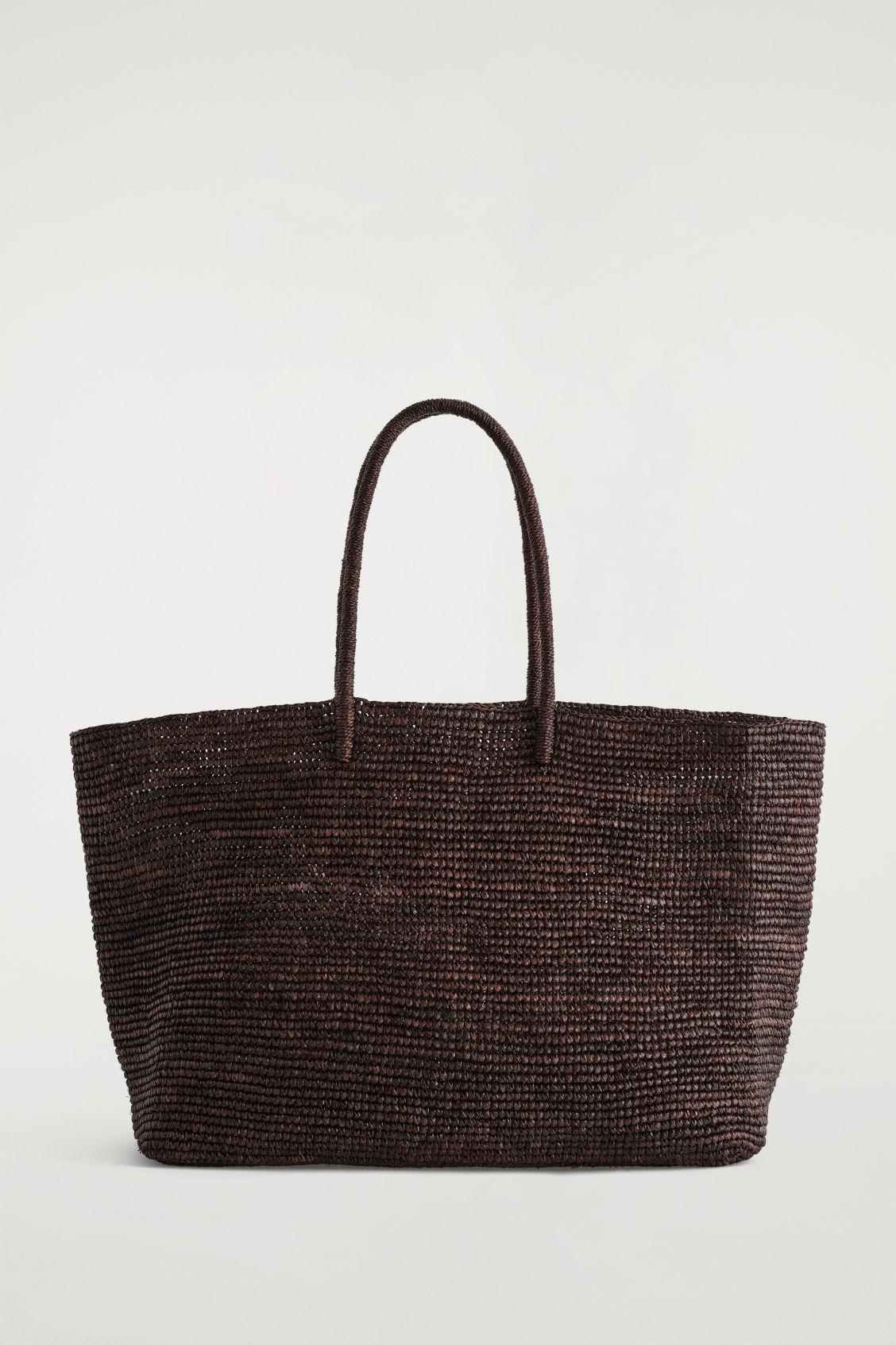 OVERSIZED HAND-WOVEN TOTE BAG - RAFFIA Product Image