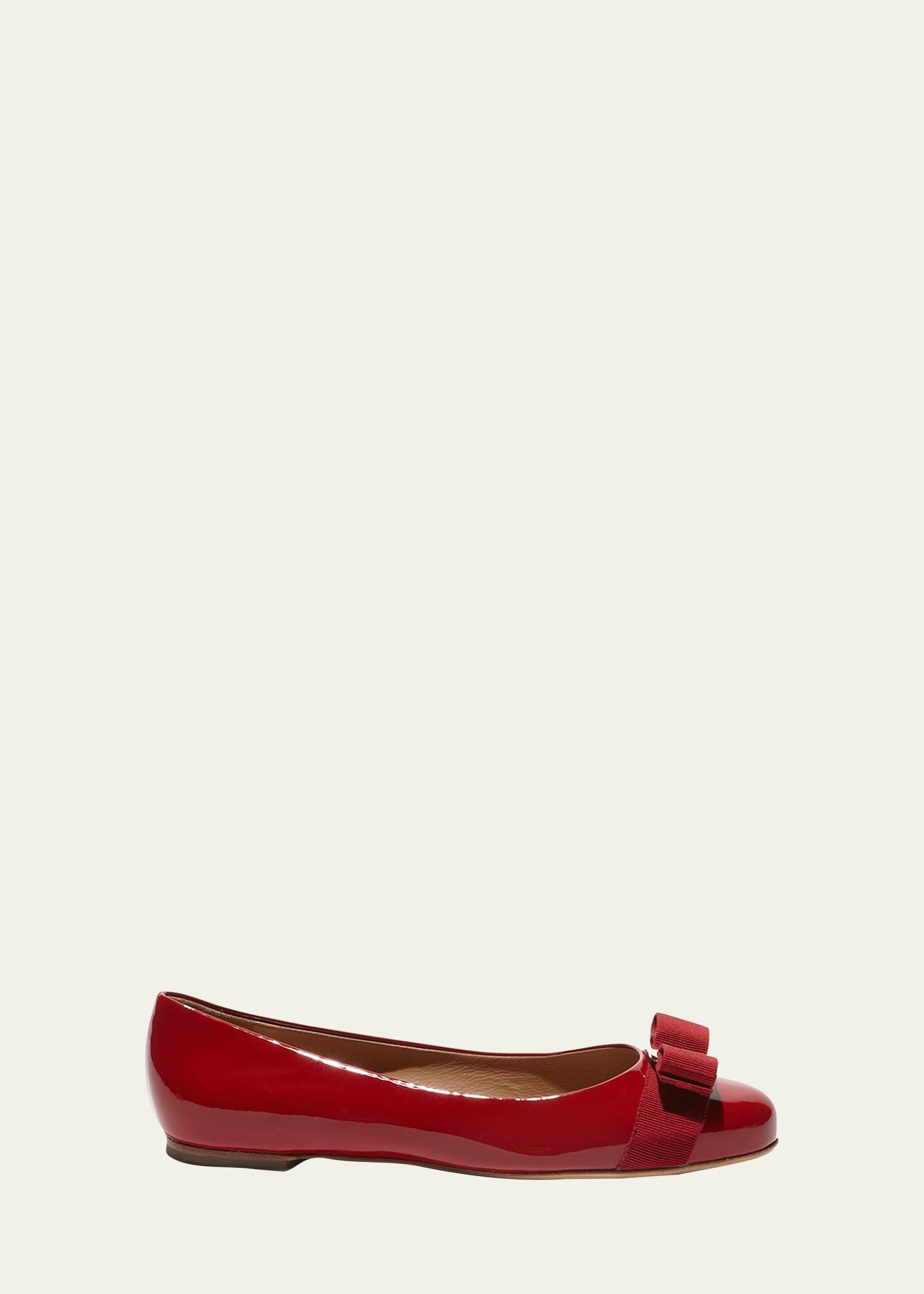 FERRAGAMO Varina Patent Flats Product Image