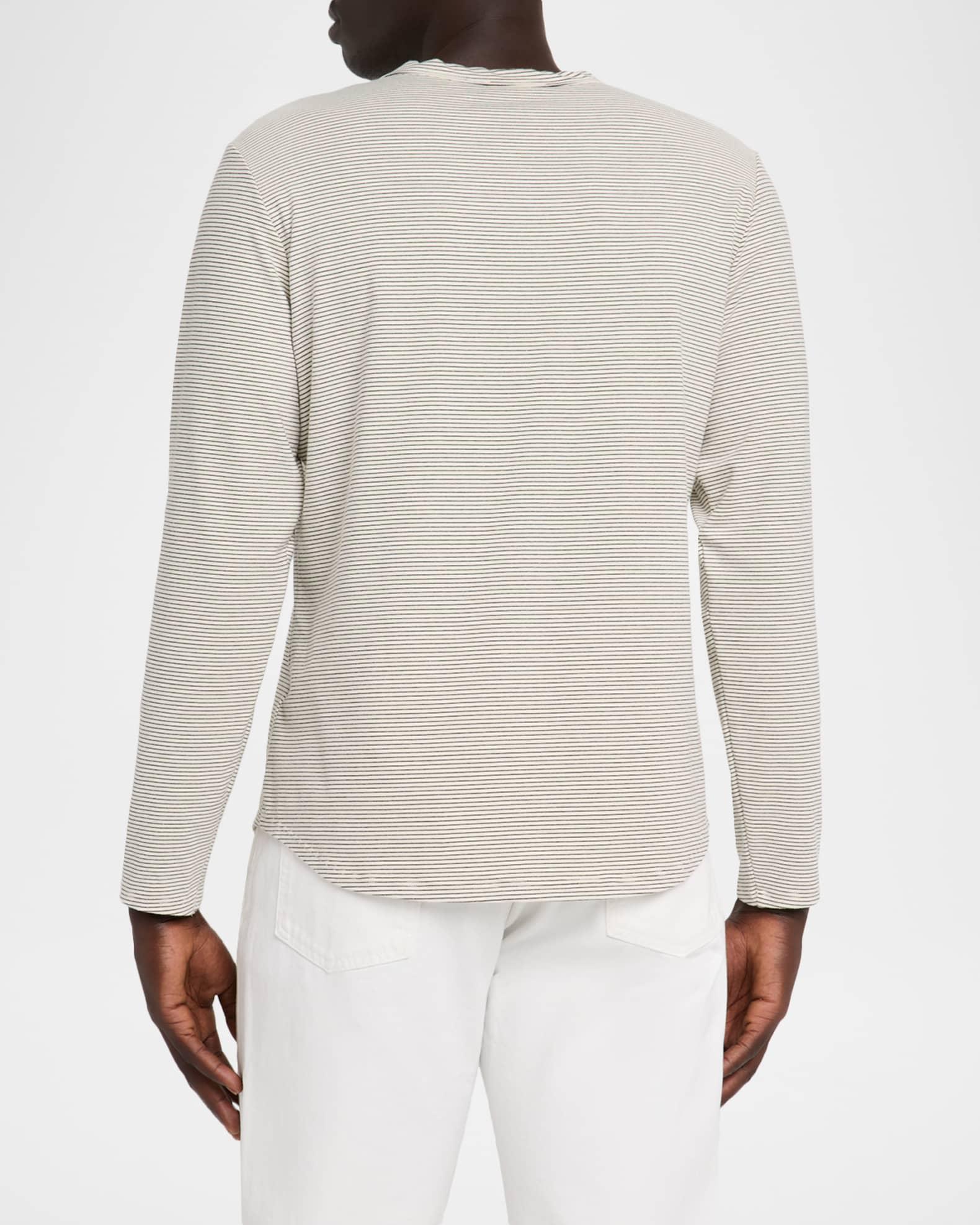 Men's Hairline Stripe Long-Sleeve Henley T-Shirt Product Image