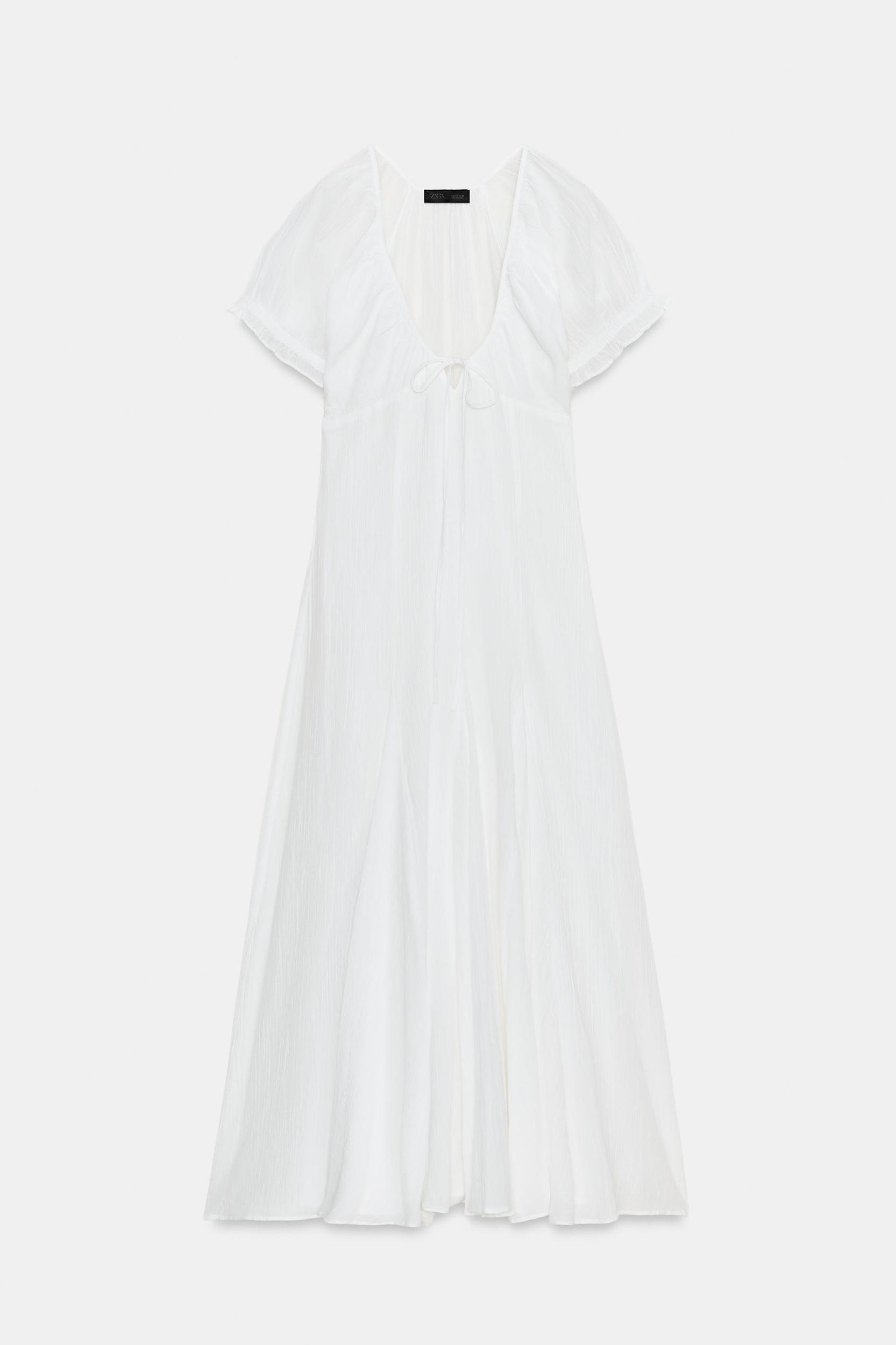 CHIFFON GODET MIDI DRESS Product Image