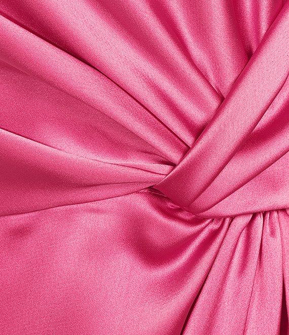 Muse by Marchesa Gardenia One Sleeve Satin Dress Product Image