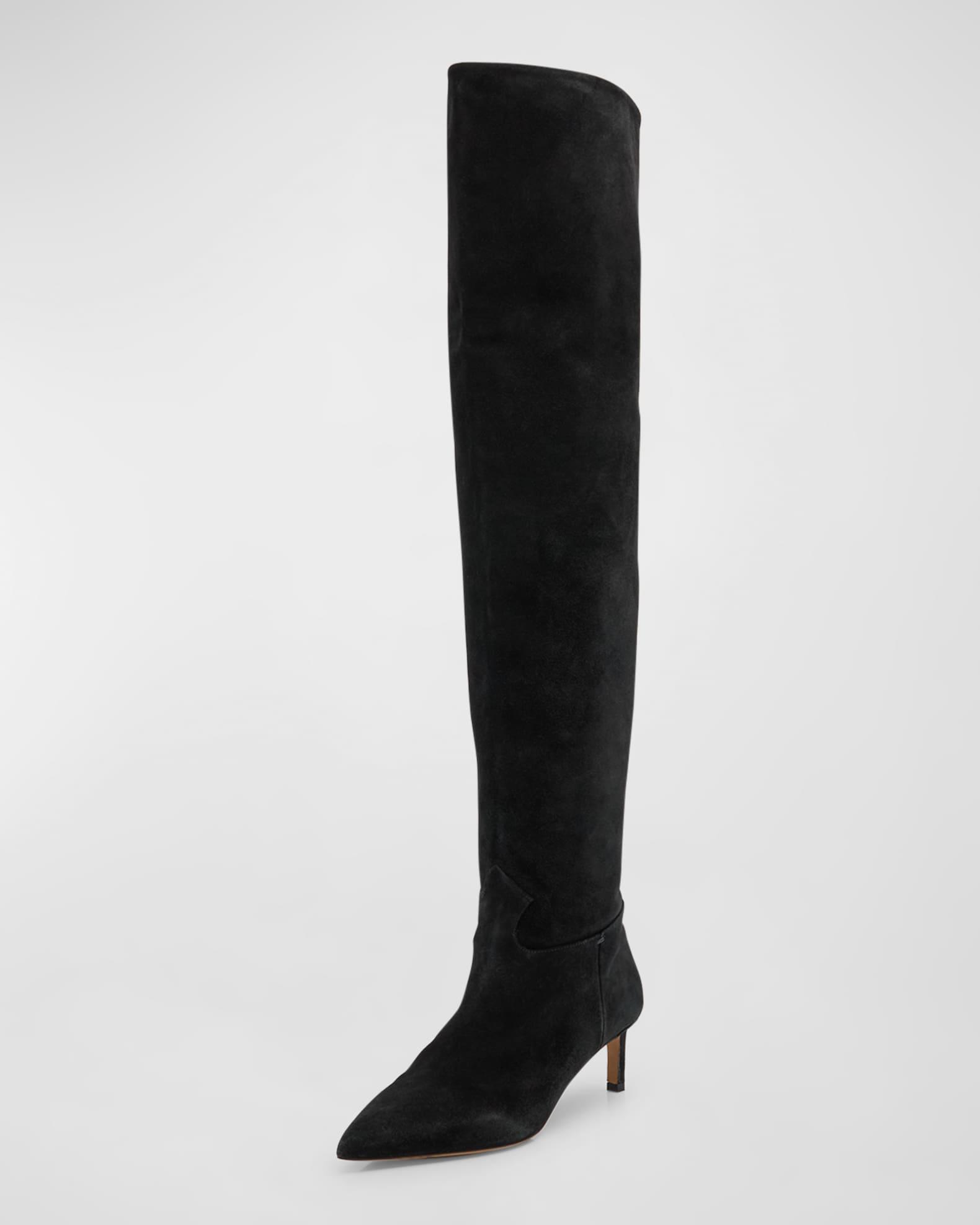 Carolina Slouchy Suede Over-The-Knee Boots Product Image