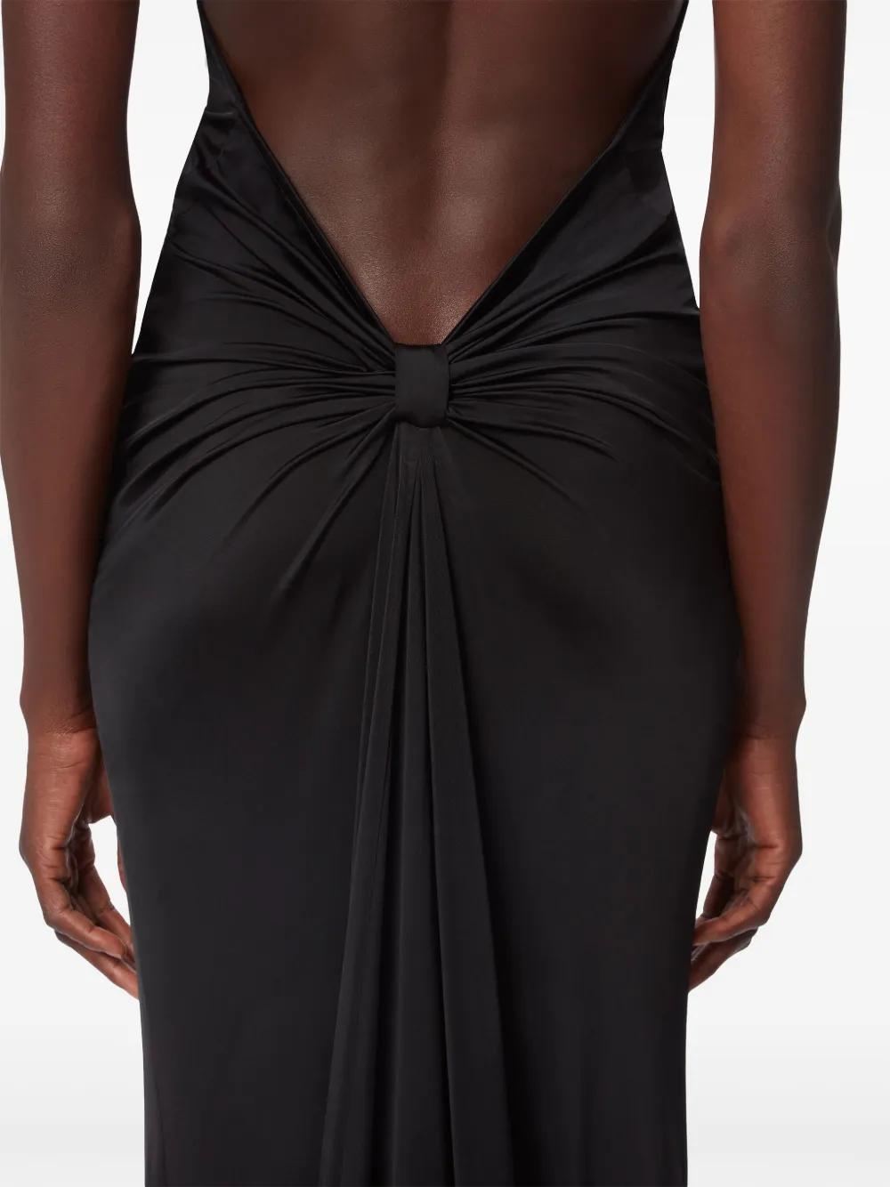 scarf-detailing halterneck maxi dress Product Image