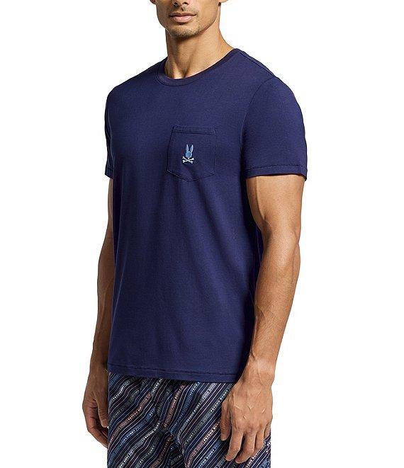 Psycho Bunny Short Sleeve Jersey Pocket Embroidered Bunny Lounge T-Shirt Product Image