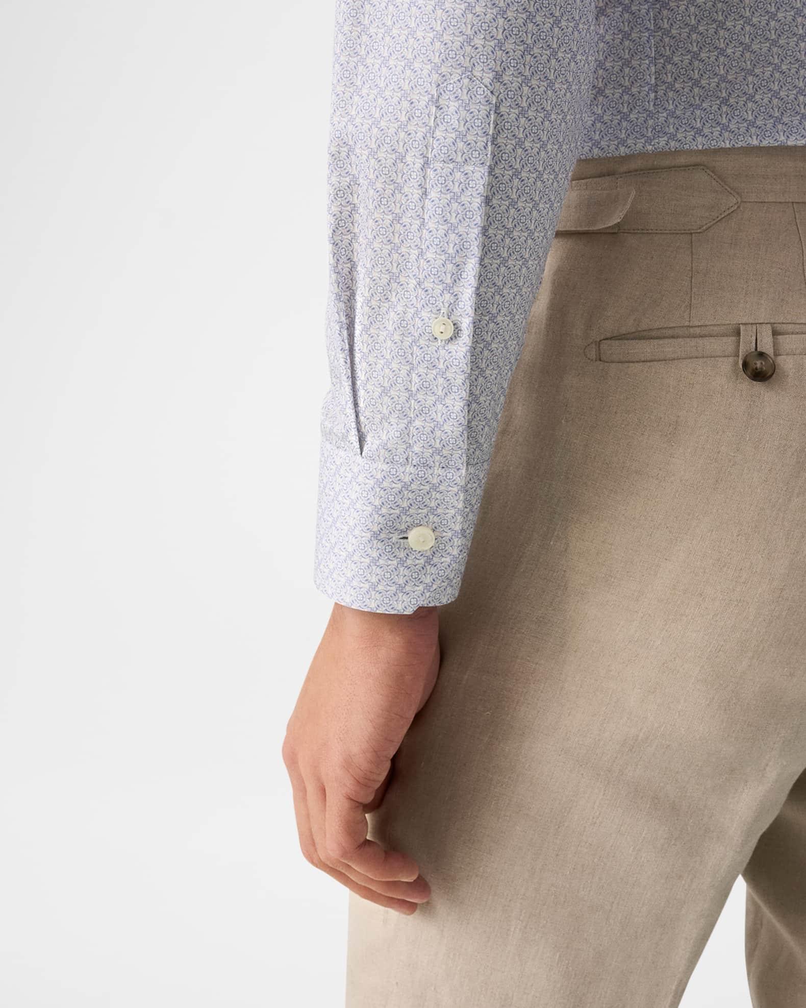 Men's Signature Twill Mosaic-Print Slim Fit Dress Shirt Product Image