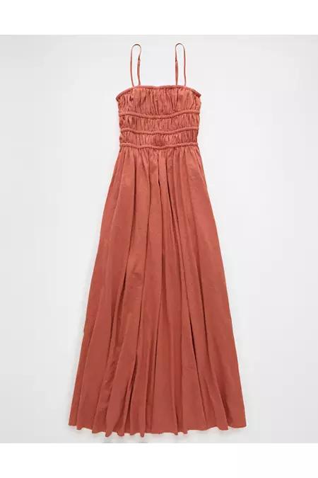 AE Sunchaser Knit Smocked Bodice Midi Dress Product Image