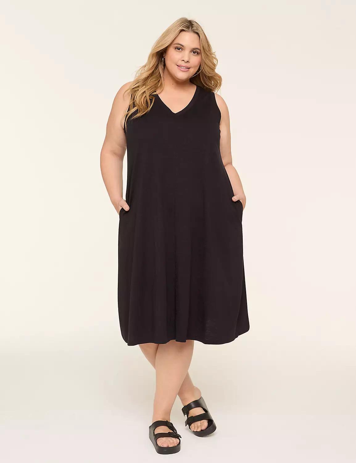 Swing V-Neck Tank Dress Product Image