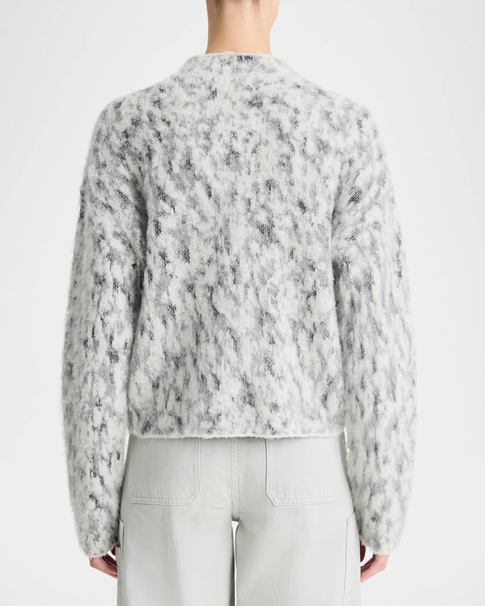 Abstract Jacquard Mock-Neck Sweater Product Image