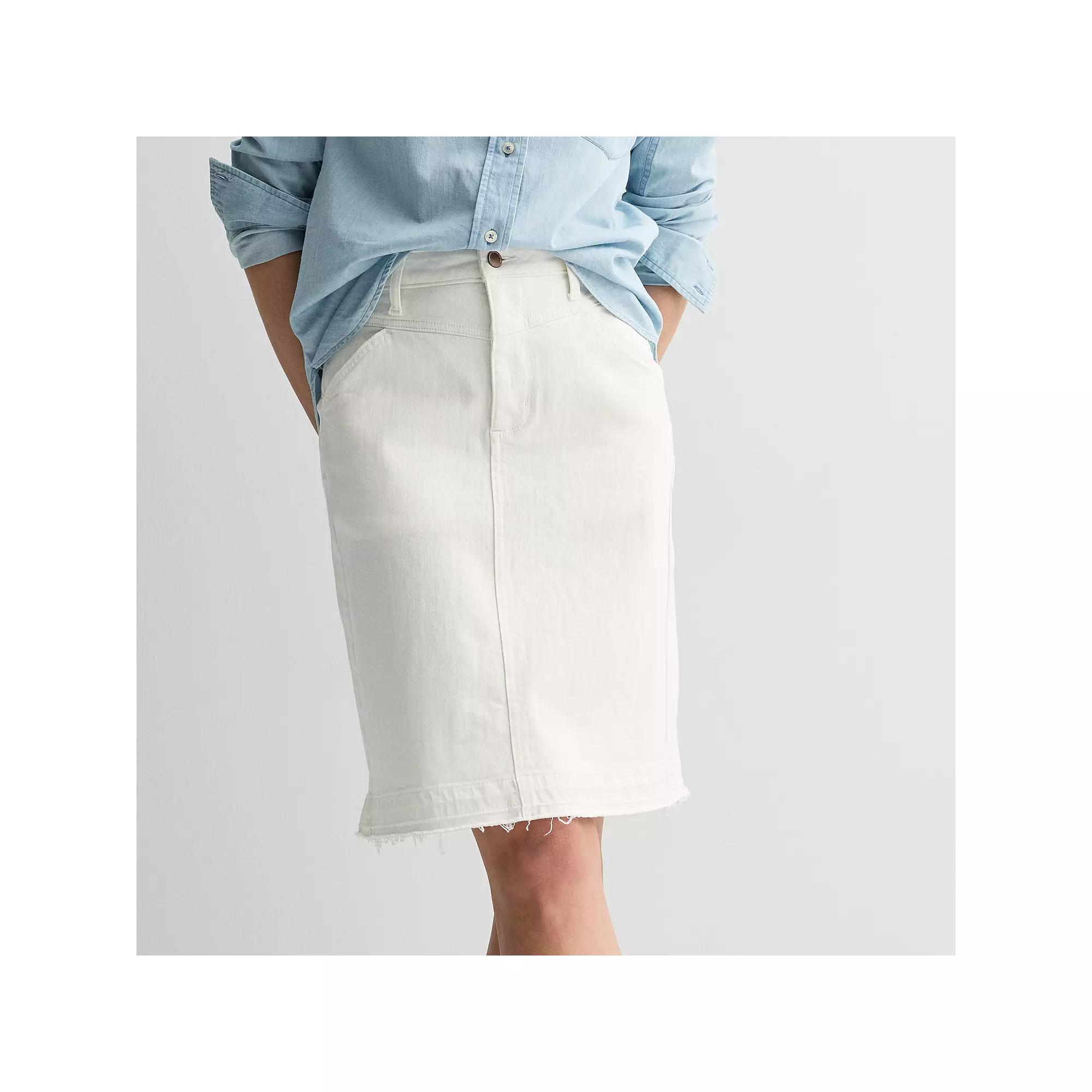 Women's Sonoma Goods For Life® Release Hem Denim Skirt, Size: 2, Vital White Product Image