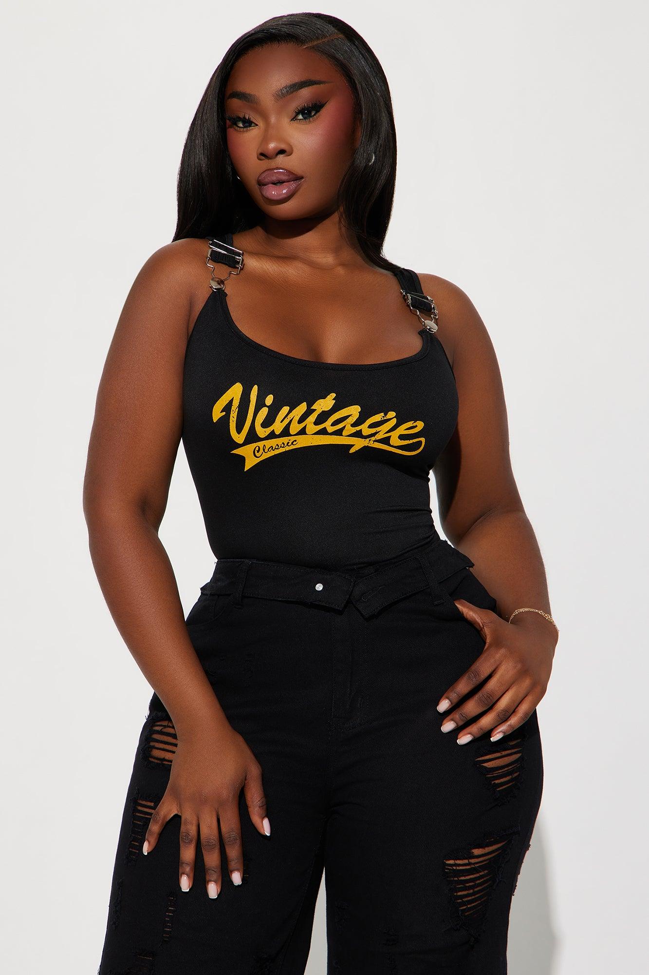 Vintage Classic Buckle Bodysuit - Black Product Image