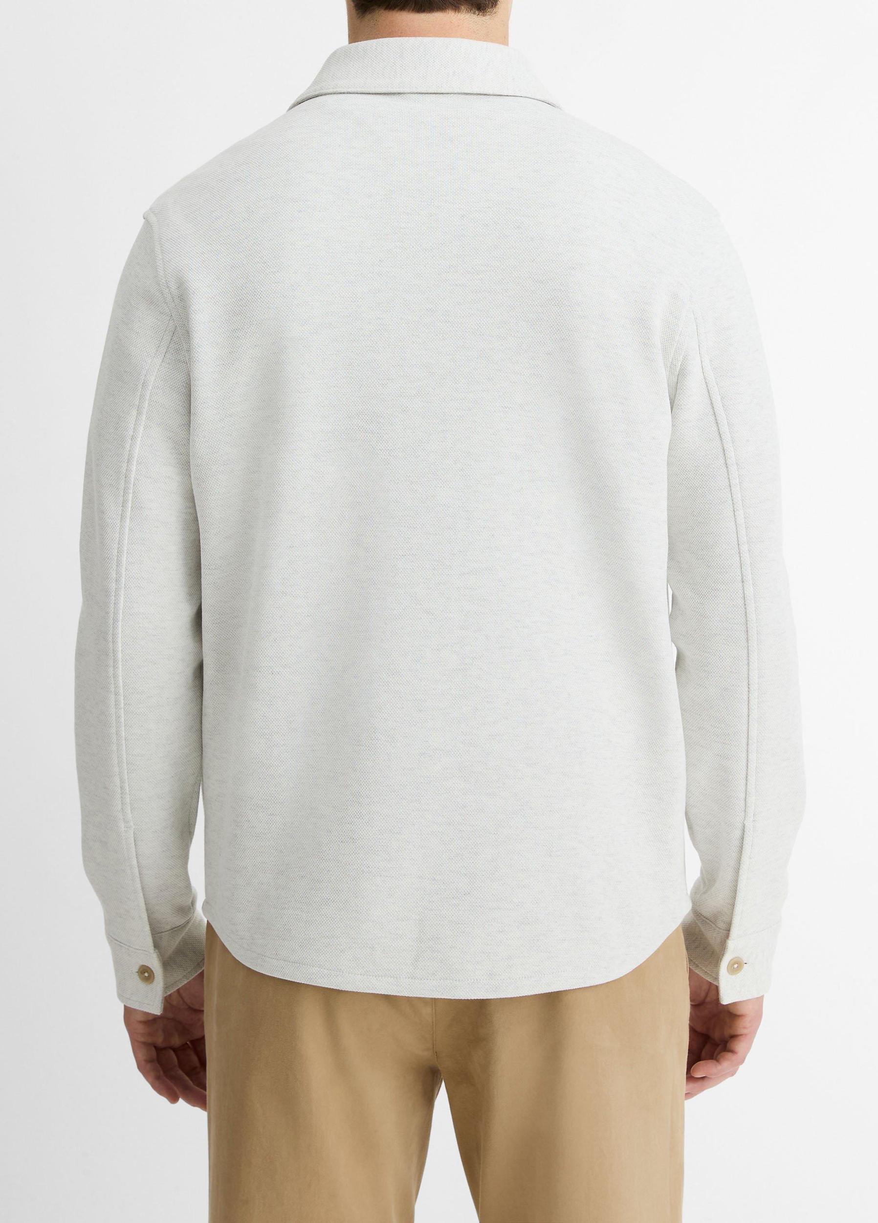 Double-Knit Cotton-Blend Piqué Shirt Jacket Product Image