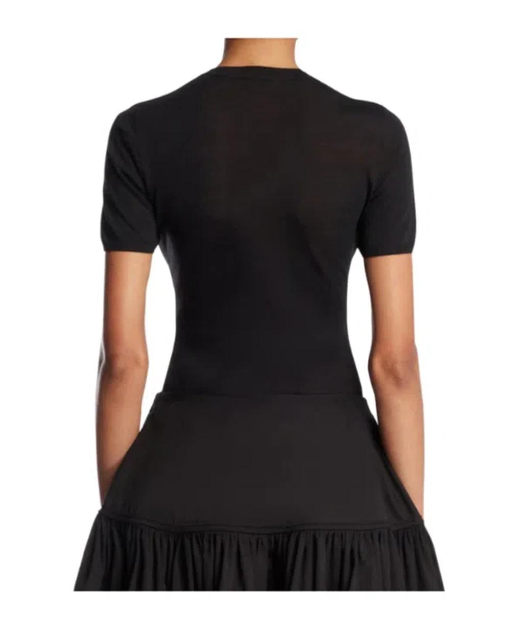 ALAÏA Womens Noir Alaia Crinoline Ribbed Wool-blend Mini Dress In Black Product Image