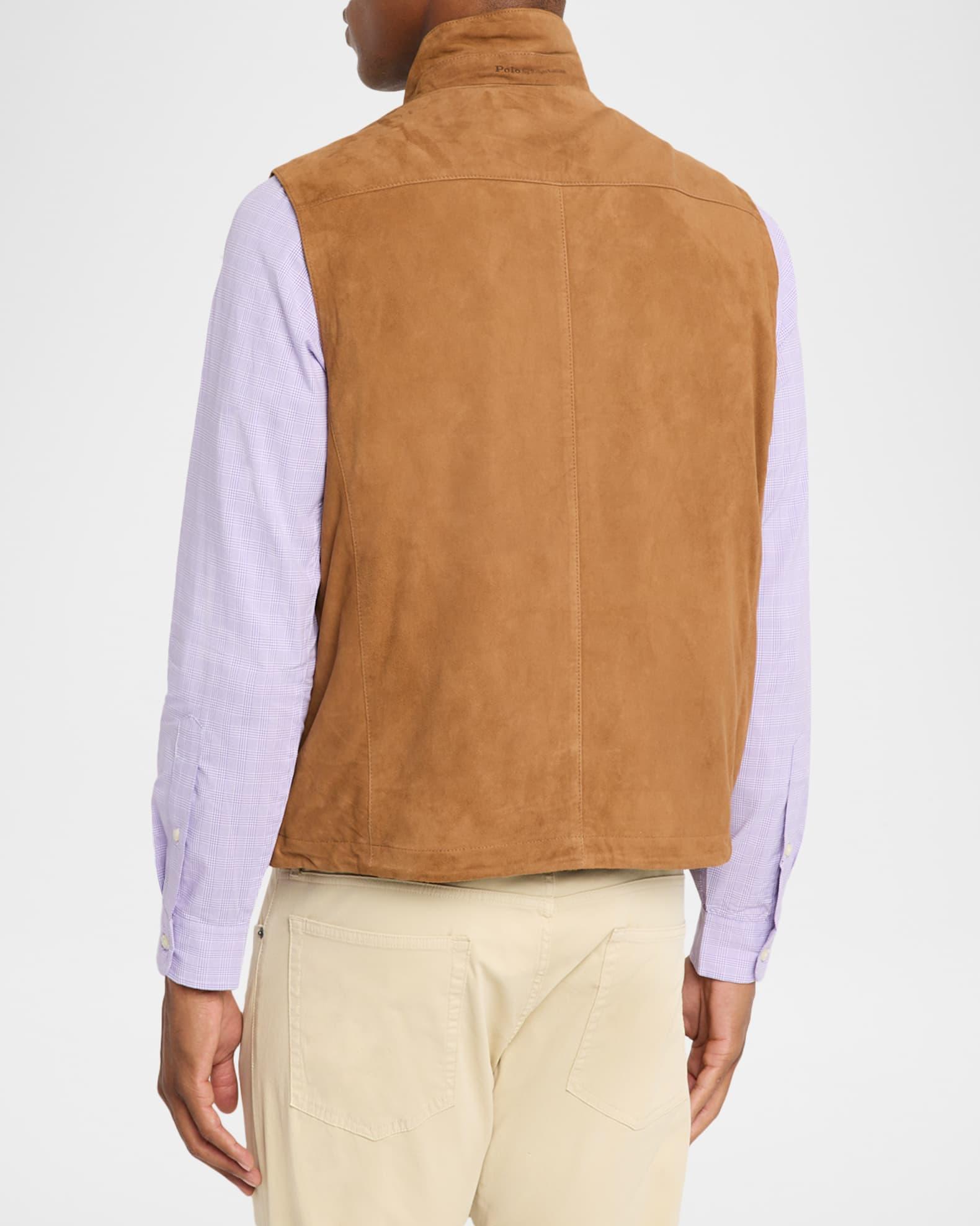 Men's Suede Zip Vest Product Image