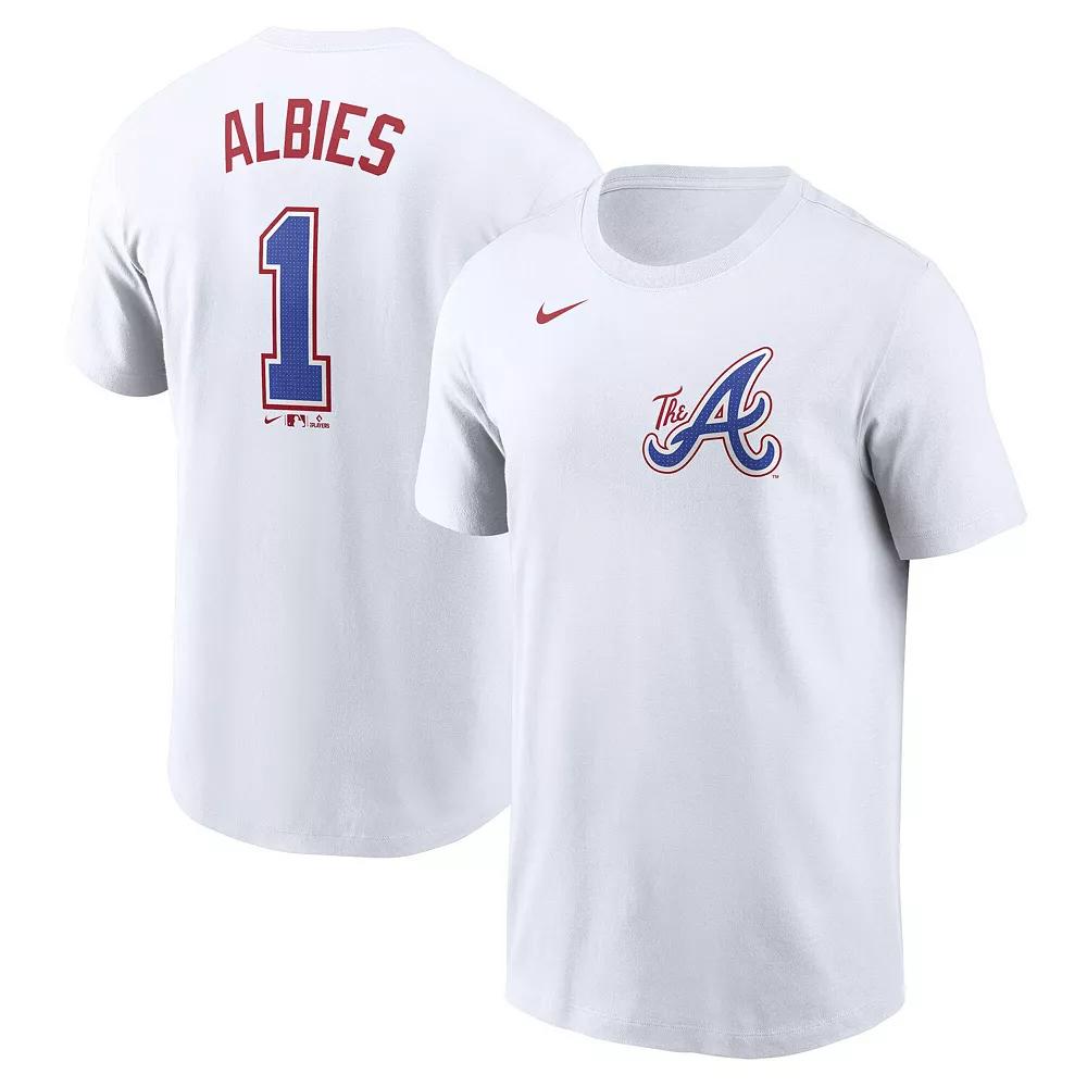 Men's Nike Ozzie Albies White Atlanta Braves 2024 City Connect Fuse Name & Number T-Shirt, Size: Medium Product Image