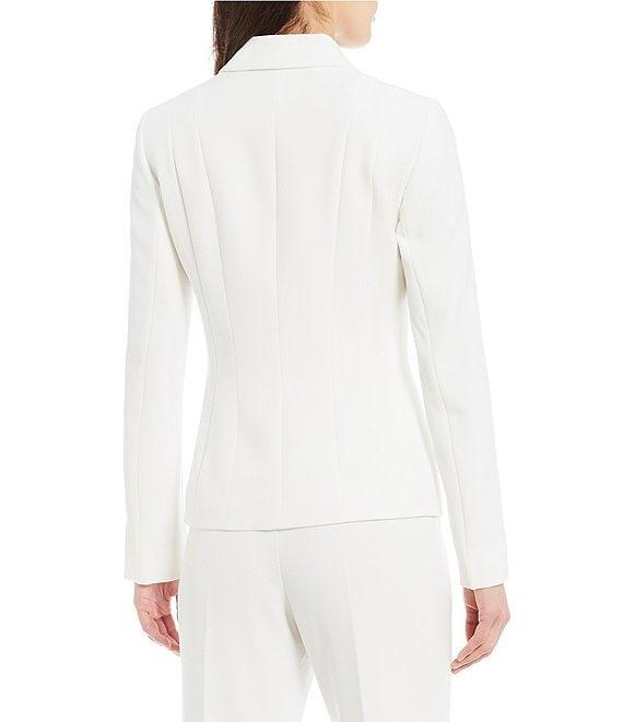 Kasper Crepe One-Button Long Sleeve Jacket Product Image