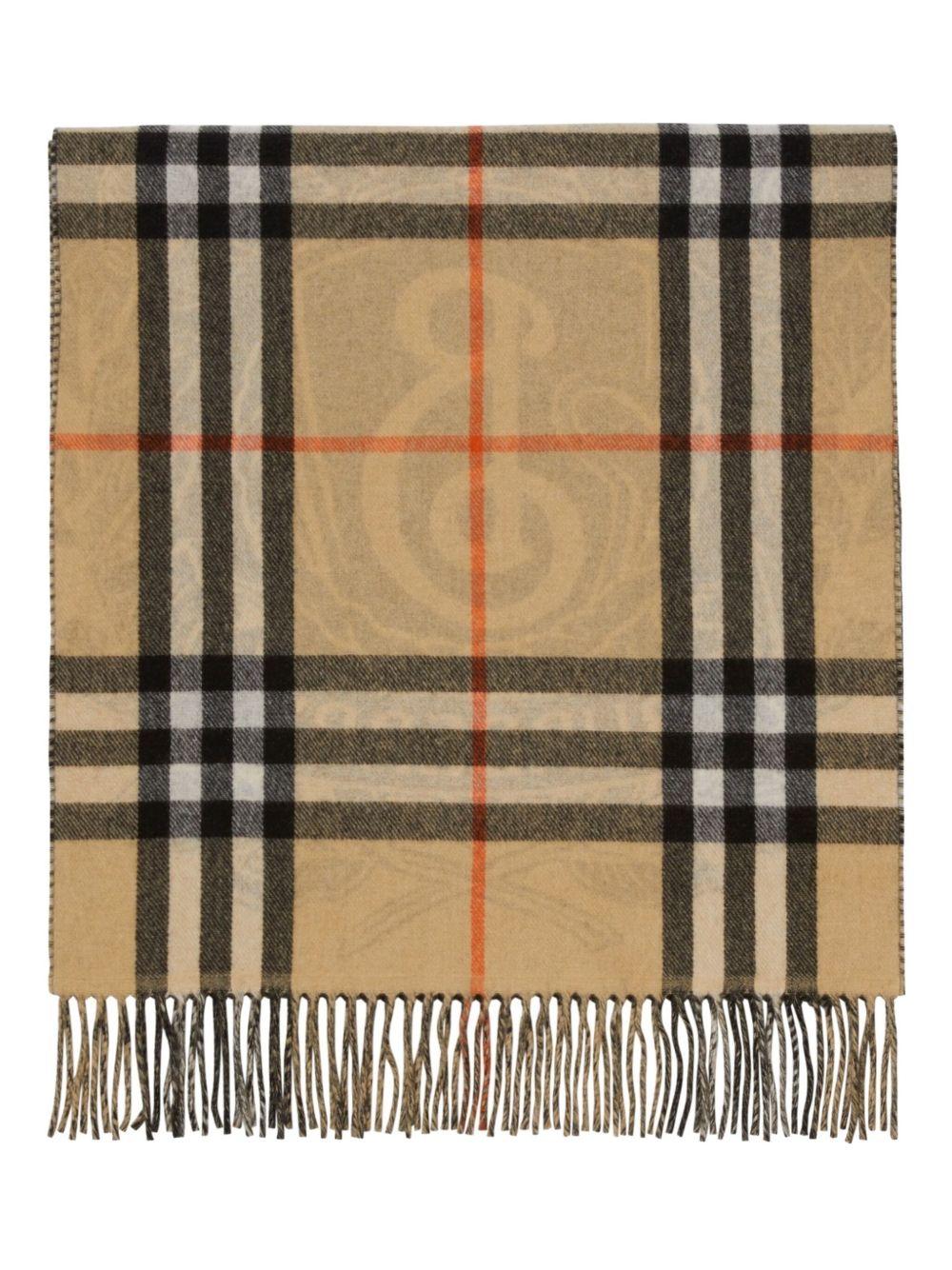 checked cashmere scarf Product Image