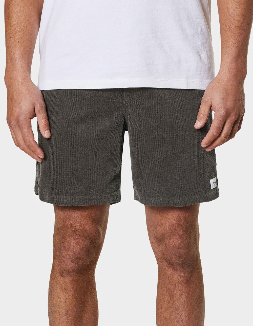 KATIN Cord Local Mens Shorts - WASHED BLACK Product Image