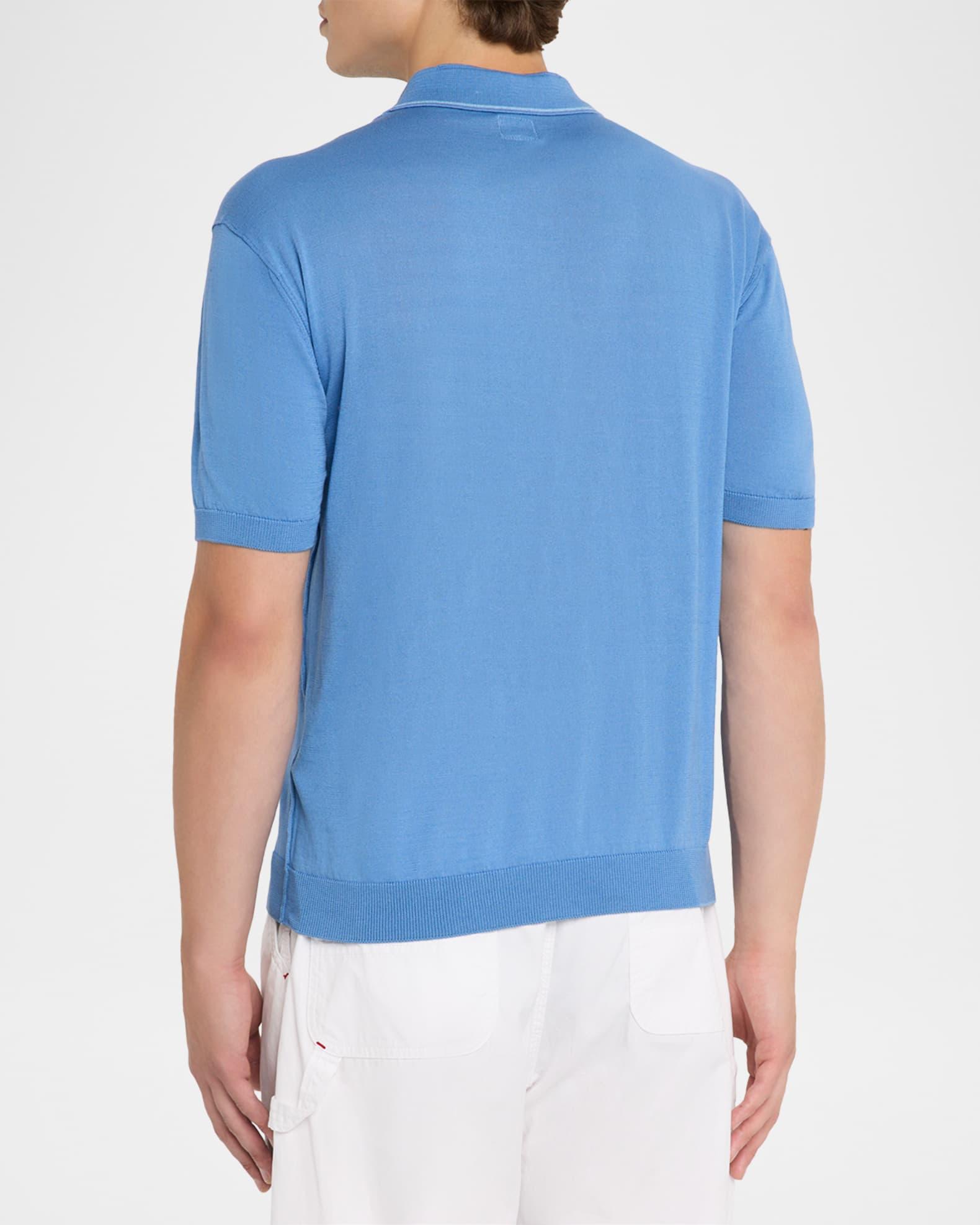 Men's Cotton Knit Polo Shirt Product Image