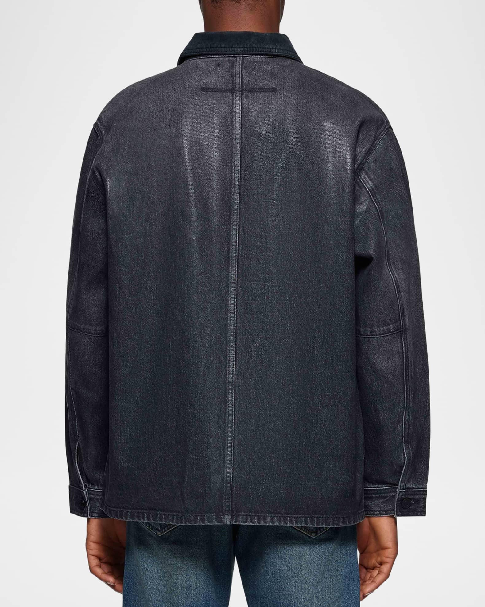Men's Coated Denim Workwear Jacket Product Image