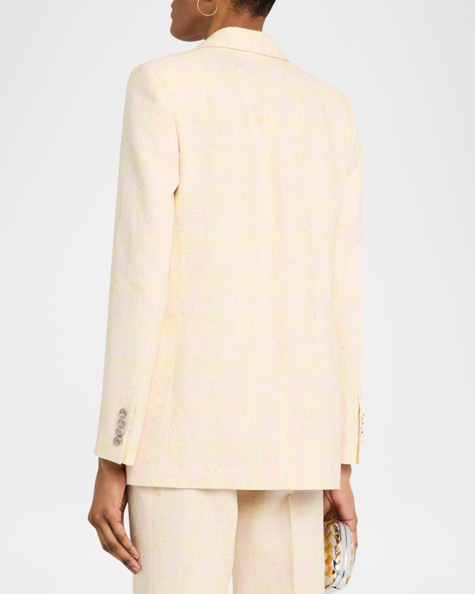 Iridescent Tweed Single-Breasted Jacket Product Image