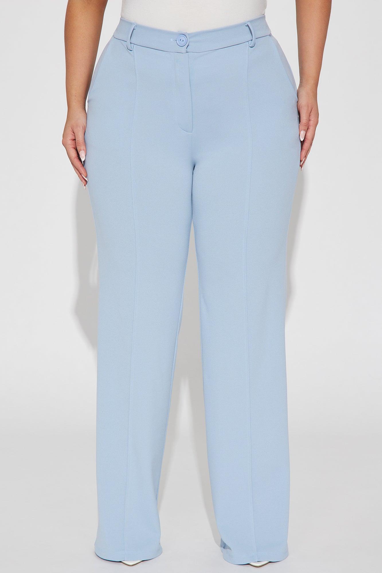 Heidi Wide Leg Trouser Pant - Slate Blue Product Image