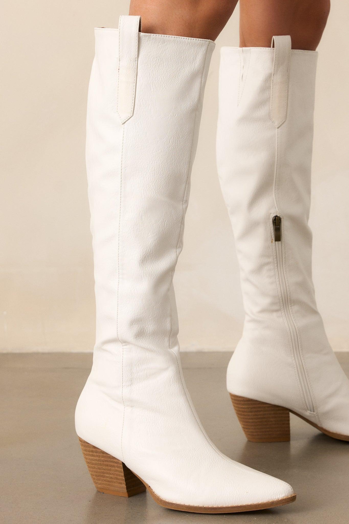 It's Been Real White Boots Product Image