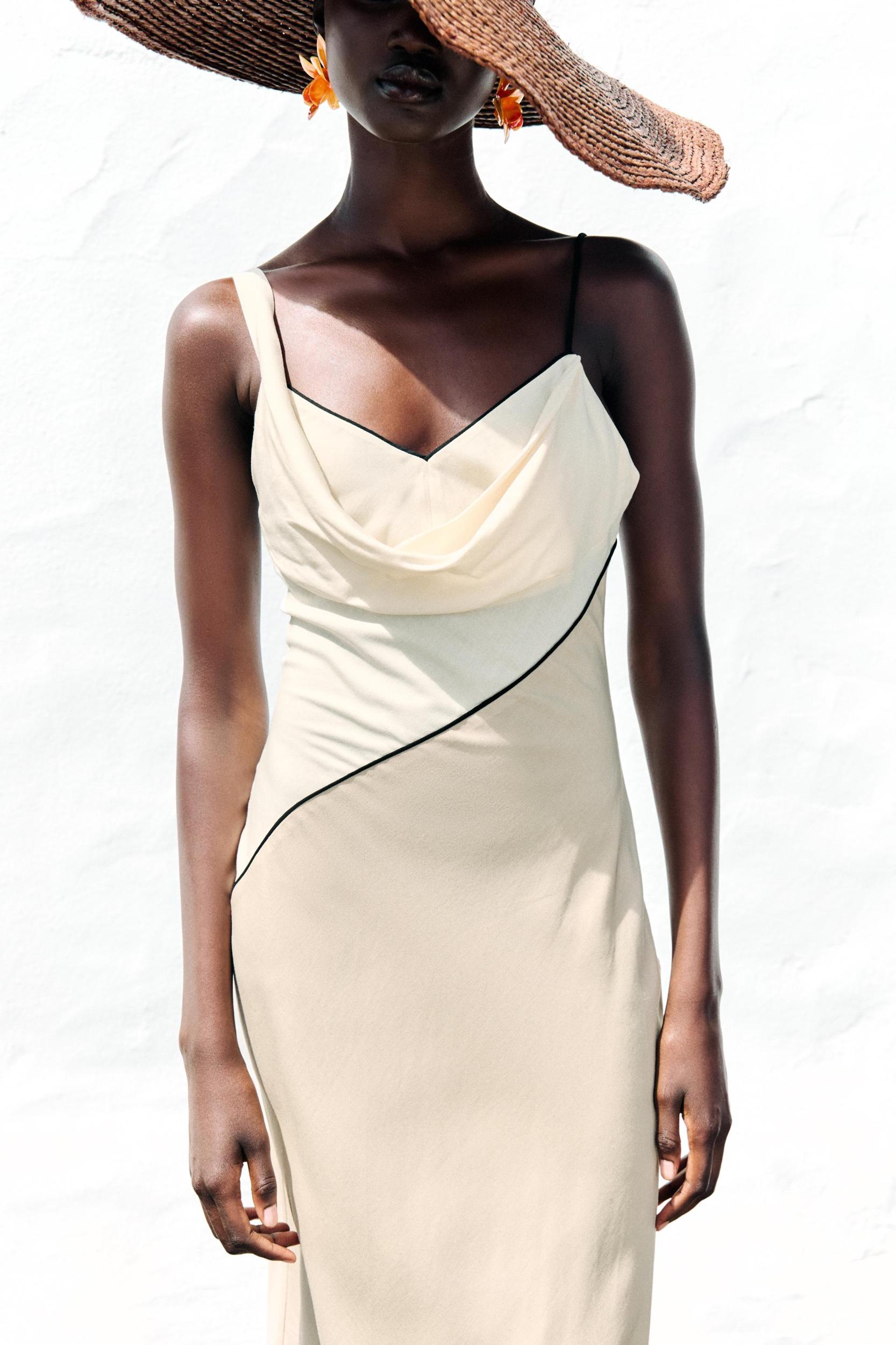 COMBINATION MIDI DRESS Product Image