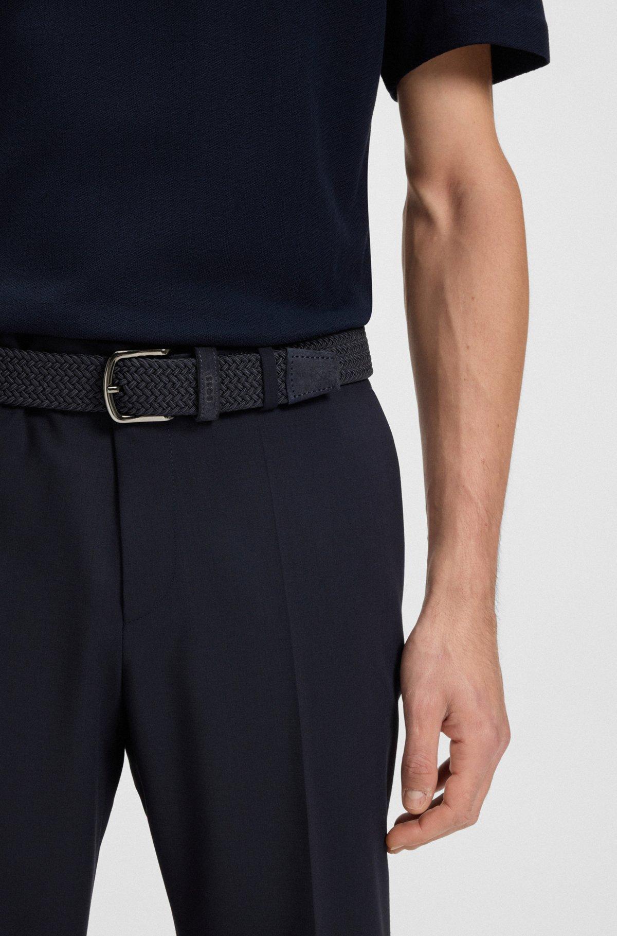 Woven belt with suede trims Product Image