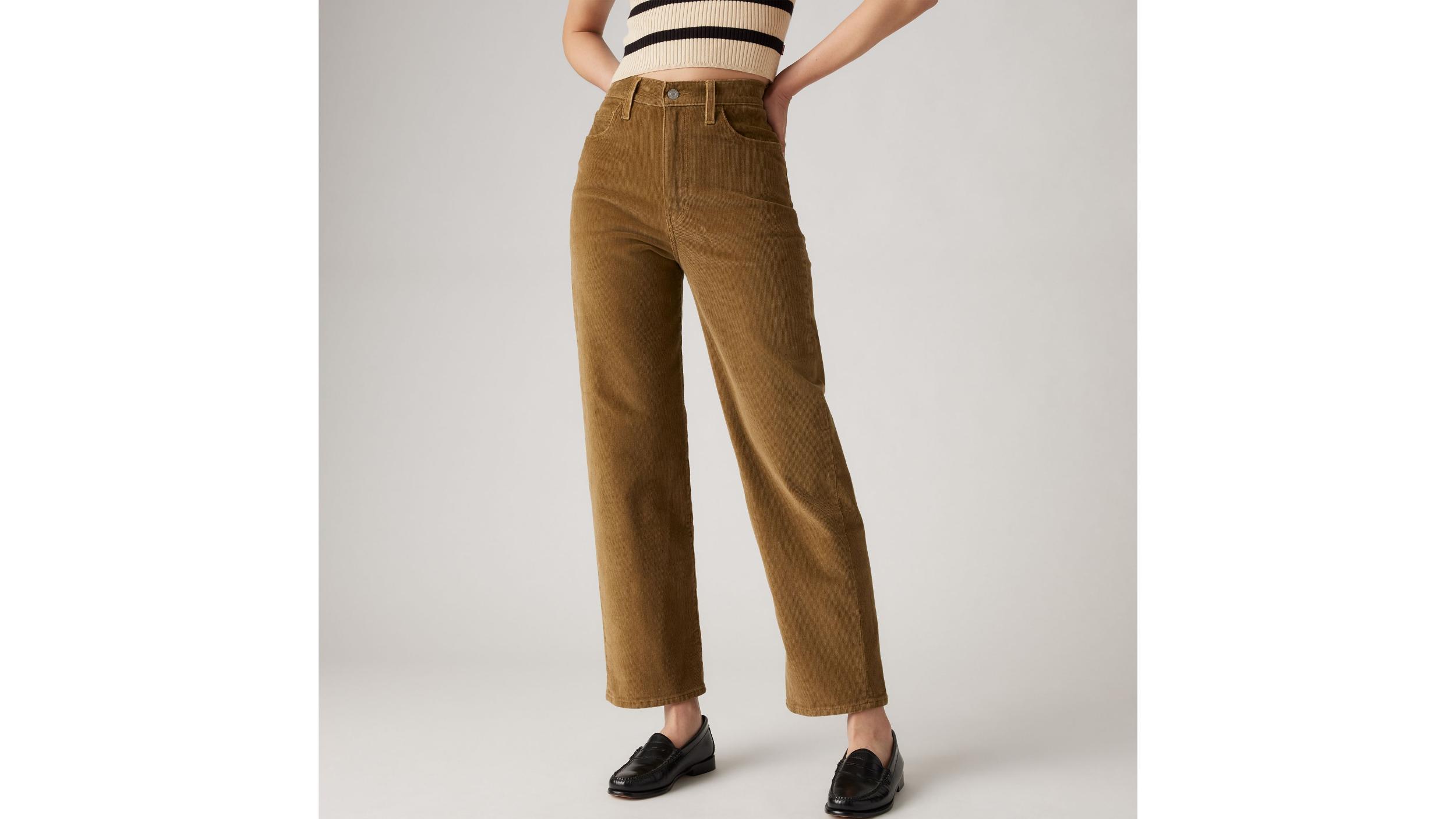 Ribcage Straight Ankle Corduroy Women's Pants Product Image