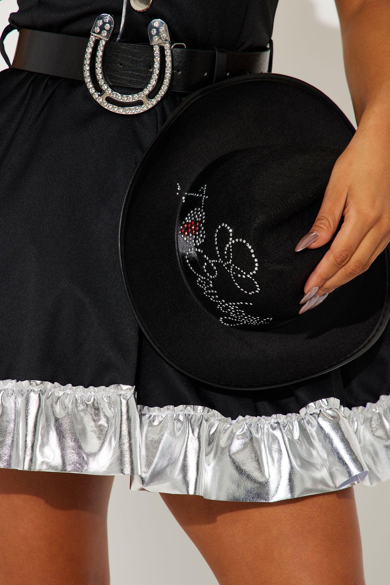 Saddle Up Cowgirl 3 Piece Costume Set - Black Product Image