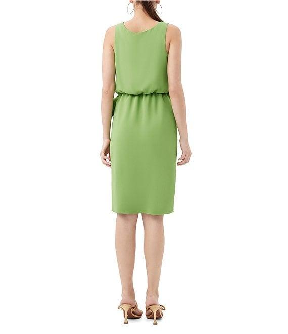 Trina Turk O'Rita Georgette Scoop Neck Sleeveless Tie Waist Wrap Dress Product Image