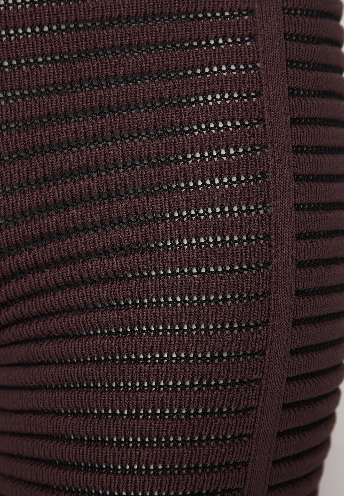 Knitted Contour Flared Leggings - Brown/Black Female Product Image