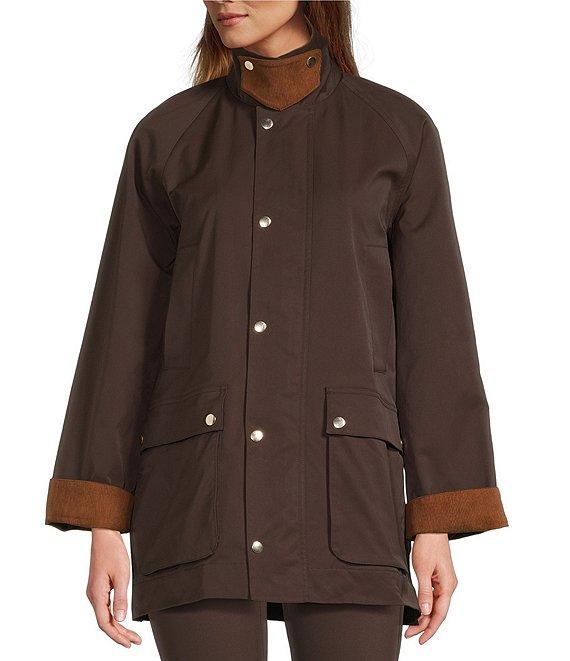 Antonio Melani Collared Long Sleeve Zip Front Chore Jacket Product Image