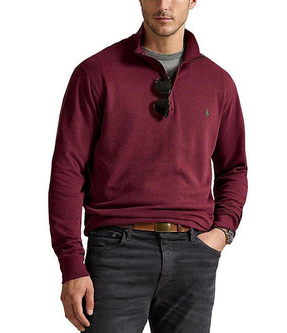 Polo Ralph Lauren Big & Tall Luxury Jersey Quarter-Zip Pullover Product Image